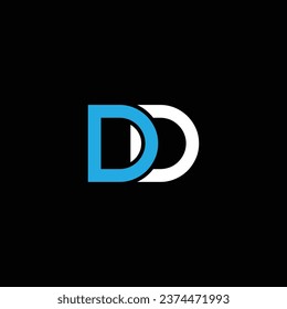 D or DD letter abstract outstanding professional business awesome artistic branding company different colors illustration logo.