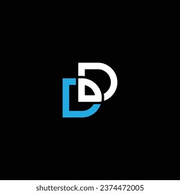 Letra D o DD abstract sobresaliente negocio profesional impresionante marca artística empresa de diferentes colores ilustración logo.