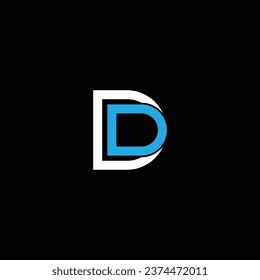 D or DD letter abstract outstanding professional business awesome artistic branding company different colors illustration logo.