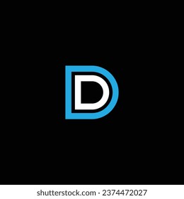 D or DD letter abstract outstanding professional business awesome artistic branding company different colors illustration logo.