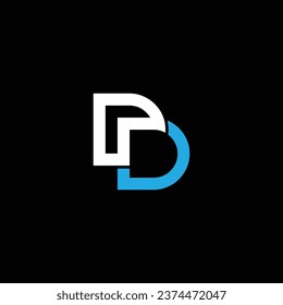 D or DD letter abstract outstanding professional business awesome artistic branding company different colors illustration logo.