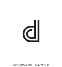 Diseño del logotipo de la letra D o DD.