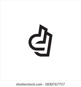 D or DD letter logo design.