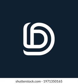 D or DD letter logo design vector.