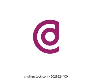 D and dd letter logo design vector template