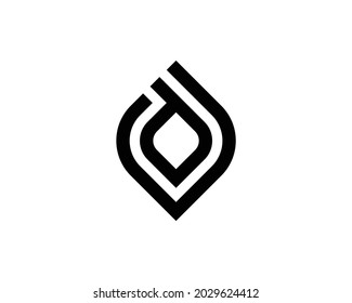 D and dd letter logo design vector template
