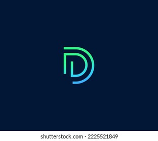 D, DD Letter Logo Vector Template Abstract Monogram Symbol. Usable for Business sport, technology, fashion, digital And future creative logo