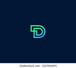 D, DD Letter Logo Vector Template Abstract Monogram Symbol. Usable for Business sport, technology, fashion, digital And future creative logo