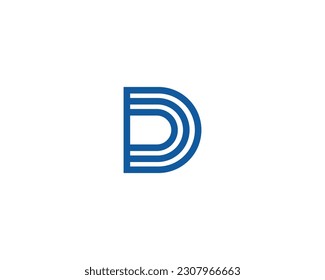 D DD Logo design vector template