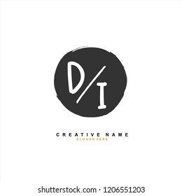 D I DI Initial abstract logo concept vector