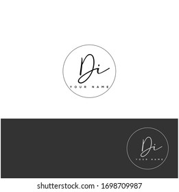  D I DI Initial letter handwriting and signature logo.	