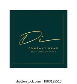 D I DI Initial letter handwriting and signature logo. Beauty vector initial logo .Fashion, boutique, floral and botanical