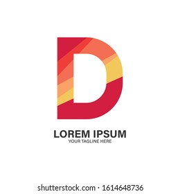 D For Digital Icon Vector. Letter D Vector Line Logo Design