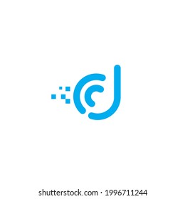 D Digital Logo Modern Design