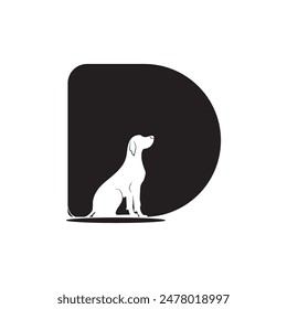 D dog logo design icon