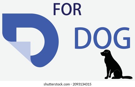 D for dog poster,Vector illustration poster,banner design.