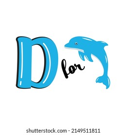 D Dolphin D Letter Dolphin Vector Stock Vector (Royalty Free ...
