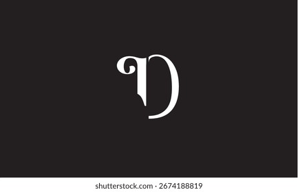 MONOGRAMA DE LOGOTIPO DE LETRA ABSTRACTAS D, DP, PD