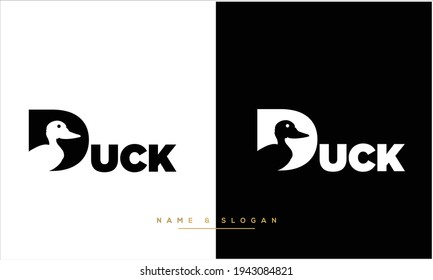 D ,DUCK  Abstract Letters Logo Monogram