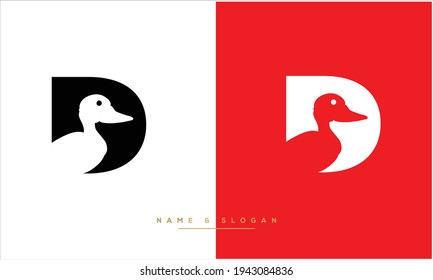 D ,DUCK  Abstract Letters Logo Monogram