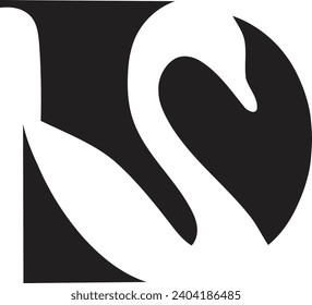 Logotipo del pato D	Plantilla en un estilo minimalista moderno

