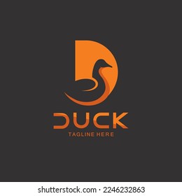 D duck logo vector icon illustration design 