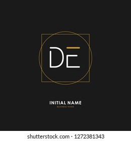 D E DE Initial logo letter with minimalist concept. Vector with scandinavian style logo.