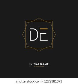 D E DE Initial logo letter with minimalist concept. Vector with scandinavian style logo.