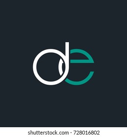 D E Double Letter Logo Rounded Stock Vector (Royalty Free) 728016802 ...