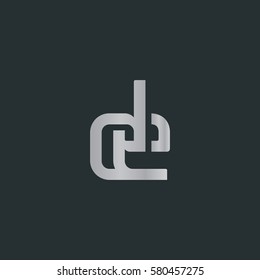 D & E Letter logo design vector element

