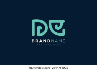 Design dos logotipos D e E. DE abstract Letters Monograma de Logotipo. Este design de logotipo é o processo de criação de um símbolo visual que representa uma marca, empresa ou indivíduo.