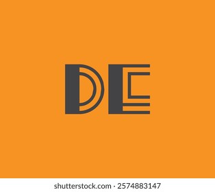 D and E logo design. DE abstract Letters Logo Monogram. This logo design is the process of creating a visual symbol that represents a brand, company, or individual.