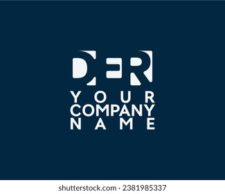 D E and R letter logo. Suitable for various companies, especially those operating in the technology sector.