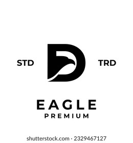 D eagle letter icon design illustration