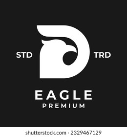 D eagle letter icon design illustration