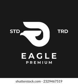 D eagle letter icon design illustration