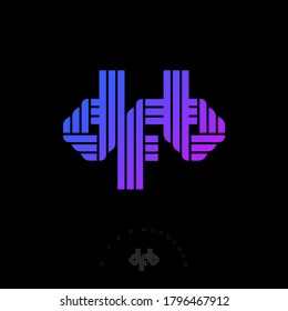 D, F and B monogram. D, F, B Letters consist of some strips. Logo can be used for business, online shop, clothes, sport.