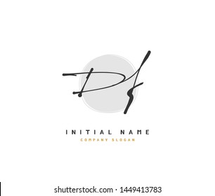 D F DF Beauty vector initial logo, handwriting logo of initial signature, wedding, fashion, jewerly, boutique, floral and botanical with creative template for any company or business.