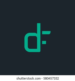 D & F Letter logo design vector element
