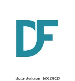 d f logo design simple modern template