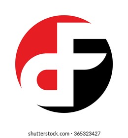 D And F Logo Vector.