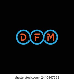 D F M letter logo creative design. DFM icon
