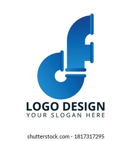 Diseño del logotipo profesional del tubo D F