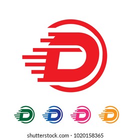 d fast letter logo