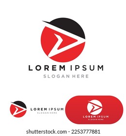 D faster Letter Template vector icon illustration design