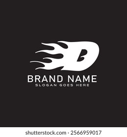 D Fire logo. D letter logo design. business and real estate monogram logo vector template. D