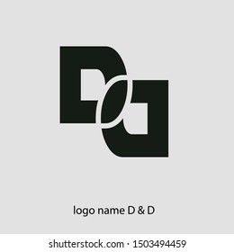 
D & D flat logo vector template for companies and products