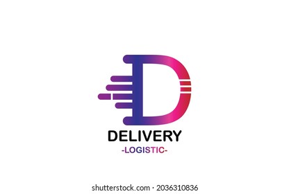 D font Design for Delivery logo and company logo