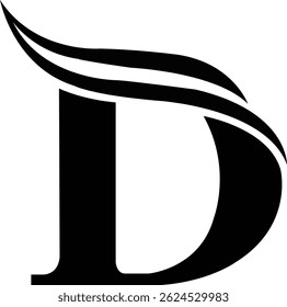 Top de diseño de logotipo de fuente D