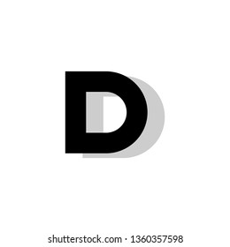 D Font logo. Modern design vector font for title, header, lettering. Corporate Vector abc technology typeface.  
